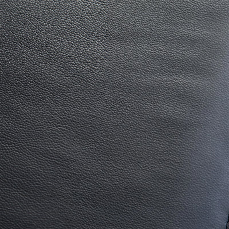 Lenne Manual Recliner Chair-Flared Padded Arms-Black Leather Match