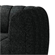 Hery Accent Armchair- 36 Inch- Black Boucle- Vertical Channel Tufted
