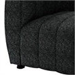 Hery Accent Armchair- 36 Inch- Black Boucle- Vertical Channel Tufted
