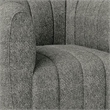 Hery Accent Armchair- 36 Inch- Gray Boucle- Vertical Channel Tufted