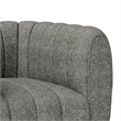 Hery Accent Armchair- 36 Inch- Gray Boucle- Vertical Channel Tufted