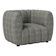 Hery Accent Armchair- 36 Inch- Gray Boucle- Vertical Channel Tufted
