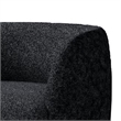 Srey Accent Chair- 37 Inch- Plush Black Boucle- Curved Kidney Shape