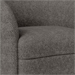 Srey Accent Chair- 37 Inch- Plush Gray Boucle- Curved Kidney Shape
