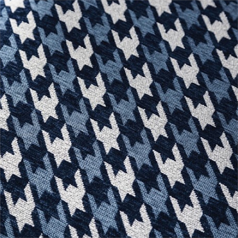 Colin Accent Club Chair- Throw Pillow- Gray Blue Houndstooth Polyester