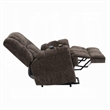 Cassy Power Recliner Chair with Lift- Heating- Massage- Brown Velvet