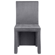 Orde Dining Side Chair Set of 2- Square Legs Panel Back- Gray Velvet