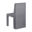 Orde Dining Side Chair Set of 2- Square Legs Panel Back- Gray Velvet