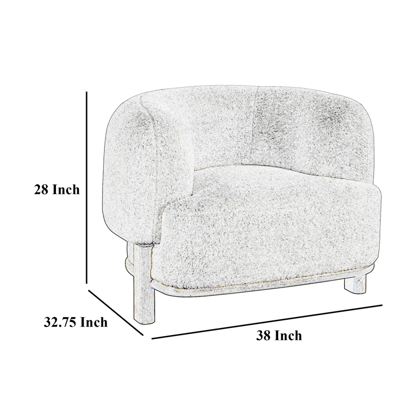 Linia- Accent Chair- Soft Cushioned Barrel Back- Brown- Black Wood