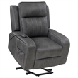 Josen Power Recliner Chair- 36 Inch Gray Faux Leather- Track Armrests