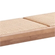 Tina 51 Inch Dining Bench - Transitional Woven Rattan - Natural Brown Wood