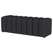Sanna Accent Bench - Modern Channel Tufted Charcoal Black - 54 Inch