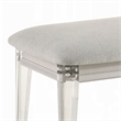 Veda Accent Bench - Light Gray Boucle - Pearl White Wood Finish -54 Inch