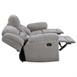 Gilo 2pc Manual Recliner Sofa and Loveseat Set- Soft Gray Chenille
