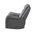 Clair 2 Piece Manual Reclining Sofa and Loveseat- Solid Wood- Gray Fabric