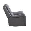 Clair 2 Piece Manual Reclining Sofa and Loveseat- Solid Wood- Gray Fabric