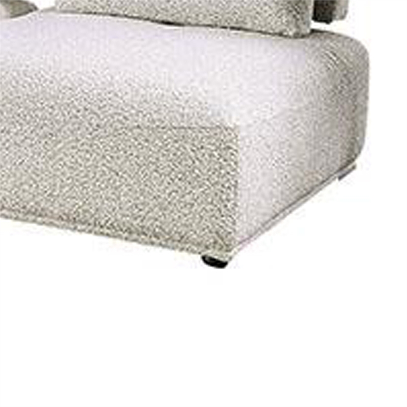 Stavan Modular L Sectional Sofa- Light Gray Boucle- Adjustable Back