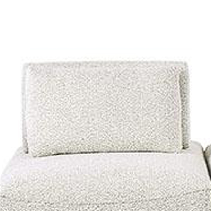 Stavan Modular Curved 3 Seater Sofa- Gray Boucle Adjustable Seat Depth