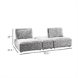 Stavan Modular Curved 2 Seater Sofa- Light Brown Adjustable Seat Depth