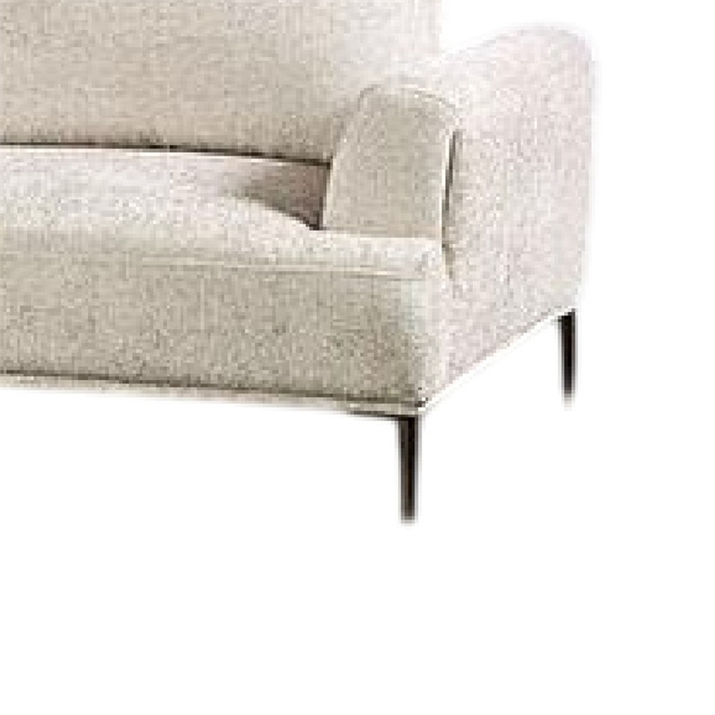 Batty L Sectional Chaise Sofa- Brown Chenille 113 Inch- Adjustable