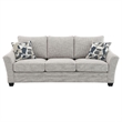 Kito 2pc Living Room Sofa Set- Modern Sloped Arms- Light Gray Boucle