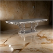 Aria 85-102 Inch Dining Table-Extendable Wood Top Classic Antique Platinum