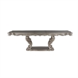 Aria 85-102 Inch Dining Table-Extendable Wood Top Classic Antique Platinum