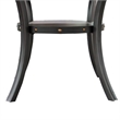 Sie 48 Inch Dining Table-Round Nailhead Trim Top with Shelf-Black Wood