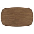 Dora Dining Table-63 Inch Oval Top-Tapered Legs-Walnut Brown Solid Wood