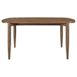 Dora Dining Table-63 Inch Oval Top-Tapered Legs-Walnut Brown Solid Wood