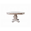 Antoine Dining Table-Carved Double Pedestal-94-136 Inch-Pearl White