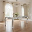 Bowe Dining Table-80-96 Inch-Mirrored-Classic Champagne Silver Wood
