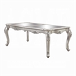 Bowe Dining Table-80-96 Inch-Mirrored-Classic Champagne Silver Wood