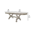 Ally Dining Table-Double Pedestal Base-Bone White Wood-94-136 Inch
