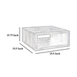 Rizz Coffee Table-Square Cube Design Open Shelf-36 Inch Light Brown