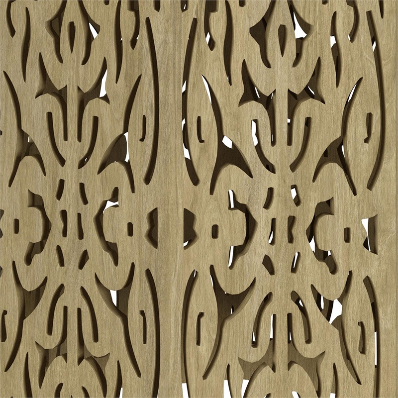 Ores Accent Side Table with Intricate Carvings-Brown Mango Wood