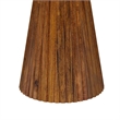 Ureo Round Accent Side Table-Cone Pedestal Base-Brown Mango Wood