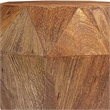 Cinti Accent Side Table-Gemstone Shape-Natural Brown Mango Wood