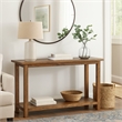 Ayne Console Table-1 Shelf-Distressed Brown Wood Frame-47 Inch