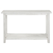 Ayne Console Table-1 Bottom Shelf-Distressed White Wood-47 Inch