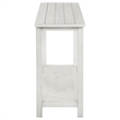 Ayne Console Table-1 Bottom Shelf-Distressed White Wood-47 Inch