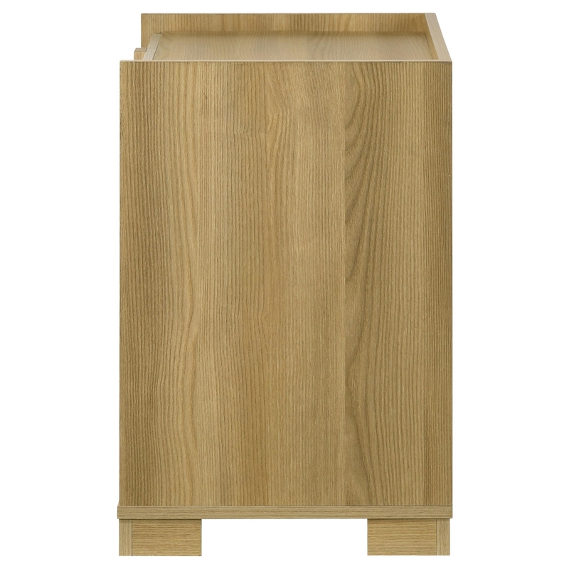 Hyle Nightstand-2 Drawers-24 Inch Modern Natural Brown and White