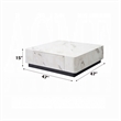 Ritzy Coffee Table-Modern Plinth-White Faux Marble-47 Inch Square