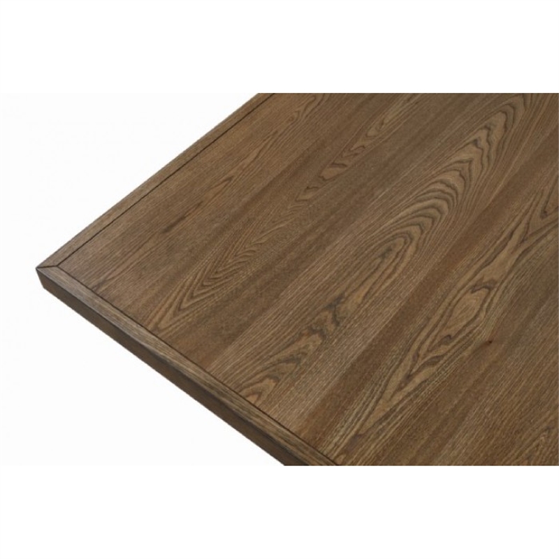 Zivy Dining Table-78 Inch Modern Farmhouse Hourglass Oak Brown Wood