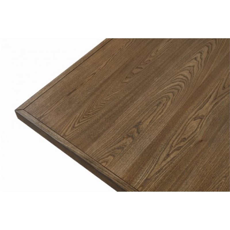 Zivy Dining Table-78 Inch Modern Farmhouse Hourglass Oak Brown Wood