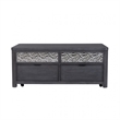 Zoko Lift Top Coffee Table w Wheels-2 Drawers-Ash Gray Wood-46 Inch