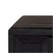 Kizie Coffee Table-Drawers-Caster Wheels-Black Rubberwood-54 Inch