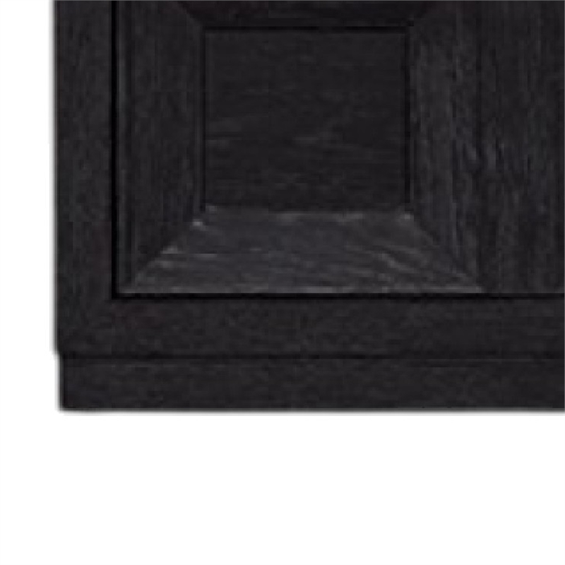 Kizie Coffee Table-Drawers-Caster Wheels-Black Rubberwood-54 Inch