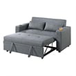 Soen Convertible Sofa w Pull Out Sleeper Bed- 2 Pillows- Slate Gray