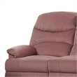 Karry Manual Recliner Sofa- Blush Pink Velvet- Solid Wood- 73 Inch